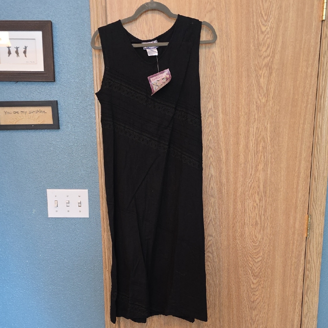 April Cornell Black Linen Dress
